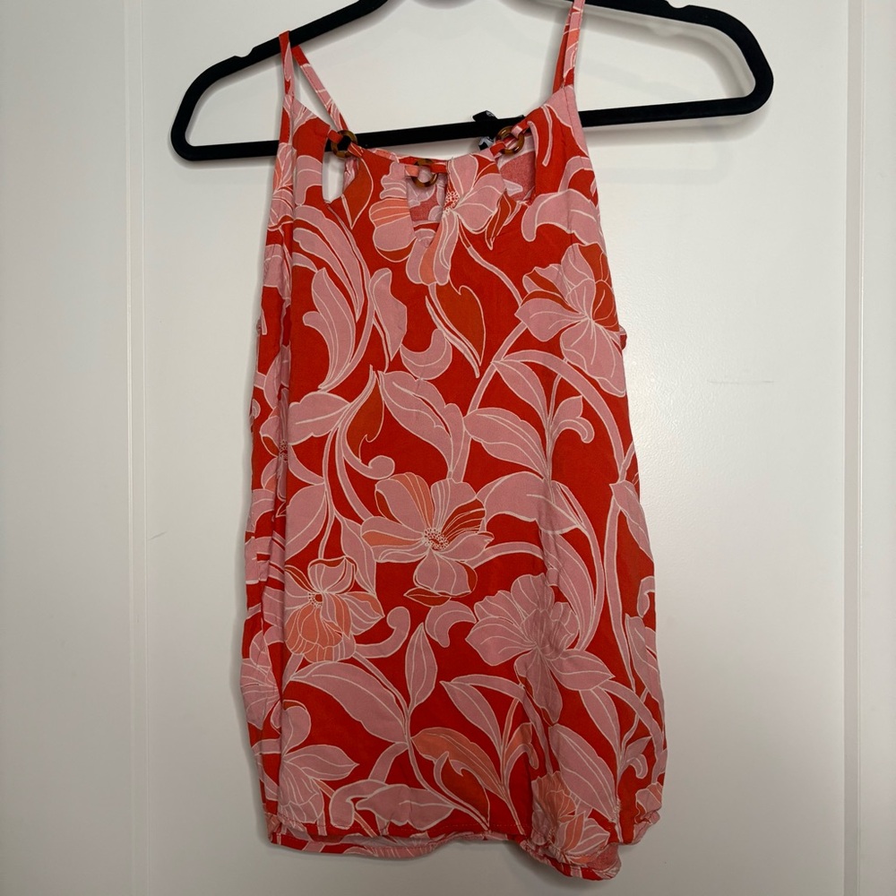 AUW Red and Pink Floral Camisole